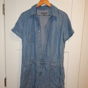 Anthropologie Level 99 Denim Romper Shorts